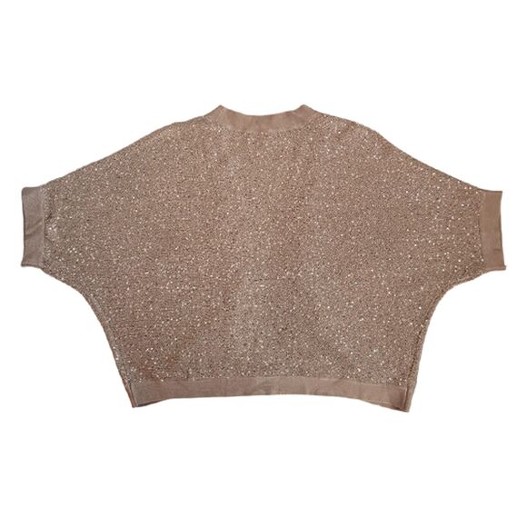 INC International Concepts Beige Sequin Shrug Size 1X - Picture 4 of 8